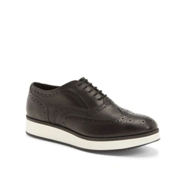 RAG & BONE Meli Wingtip Black Brogues-36.5/US 6.5 - Picture 1 of 9